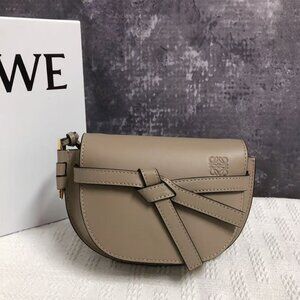 Loewe Gate Dual mini bag in calfskin and jacquard